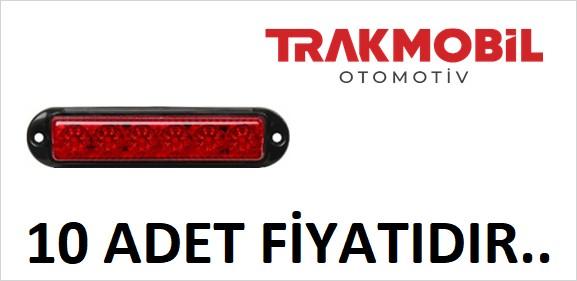 PRO LED ÇAKAR LAMBA 4 FONKSİYONLU SİYAH ÇERÇEVE (10 ADET) Kırmızı