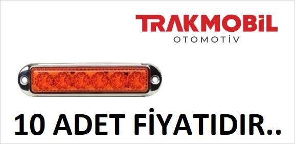 PRO LED ÇAKAR LAMBA 4 FONKSİYONLU KROM ÇERÇEVE (10 ADET) Sarı