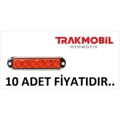 PRO LED ÇAKAR LAMBA 4 FONKSİYONLU KROM ÇERÇEVE (10 ADET) Sarı