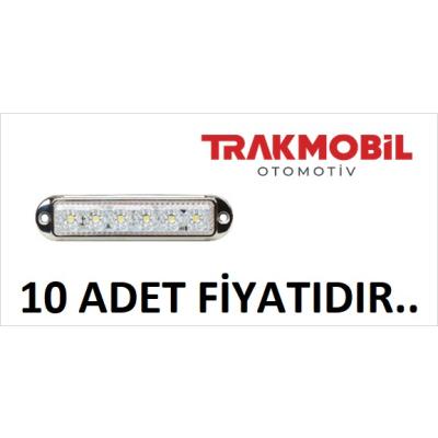 PRO LED DEKOR LAMBA 6 LEDLİ KROM ÇERÇEVELİ (10 ADET) Beyaz