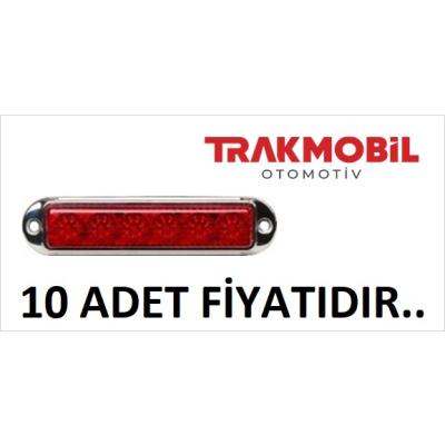 PRO LED DEKOR LAMBA 6 LEDLİ KROM ÇERÇEVELİ (10 ADET) Kırmızı