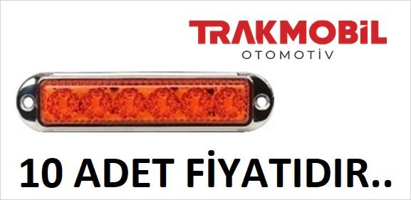 PRO LED DEKOR LAMBA 6 LEDLİ KROM ÇERÇEVELİ (10 ADET) Sarı