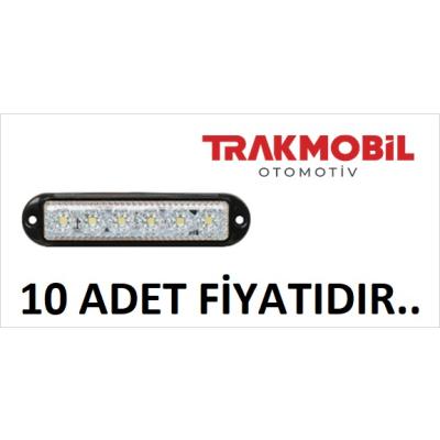 PRO LED DEKOR LAMBA 6 LEDLİ SİYAH ÇERÇEVELİ (10 ADET) Beyaz