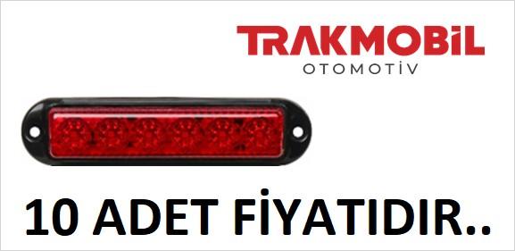 PRO LED DEKOR LAMBA 6 LEDLİ SİYAH ÇERÇEVELİ (10 ADET) Kırmızı