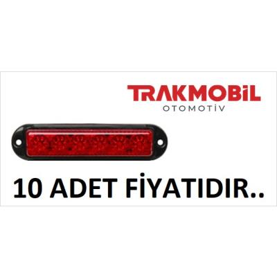 PRO LED DEKOR LAMBA 6 LEDLİ SİYAH ÇERÇEVELİ (10 ADET) Kırmızı