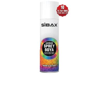 SİBAX 250 ML AKRİLİK SPREY BOYA PARLAK BEYAZ ( RAL9010)