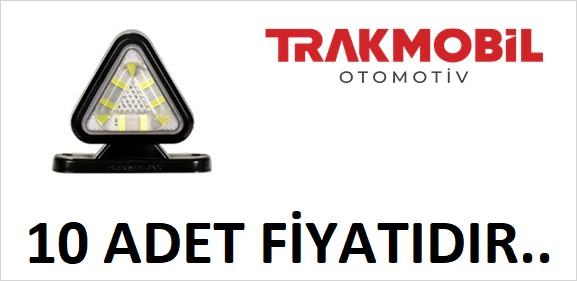 ÜÇGEN TAKOZ LAMBA 18 LEDLİ 6,5CM (10 ADET) Kırmızı - Beyaz