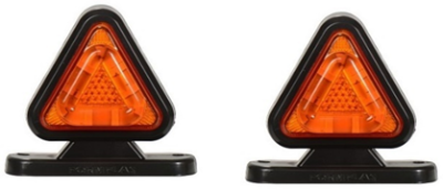 ÜÇGEN TAKOZ LAMBA 18 LEDLİ 6,5CM (10 ADET) Sarı - Kırmızı