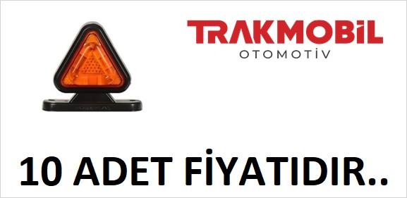 ÜÇGEN TAKOZ LAMBA 18 LEDLİ 6,5CM (10 ADET) Sarı - Kırmızı