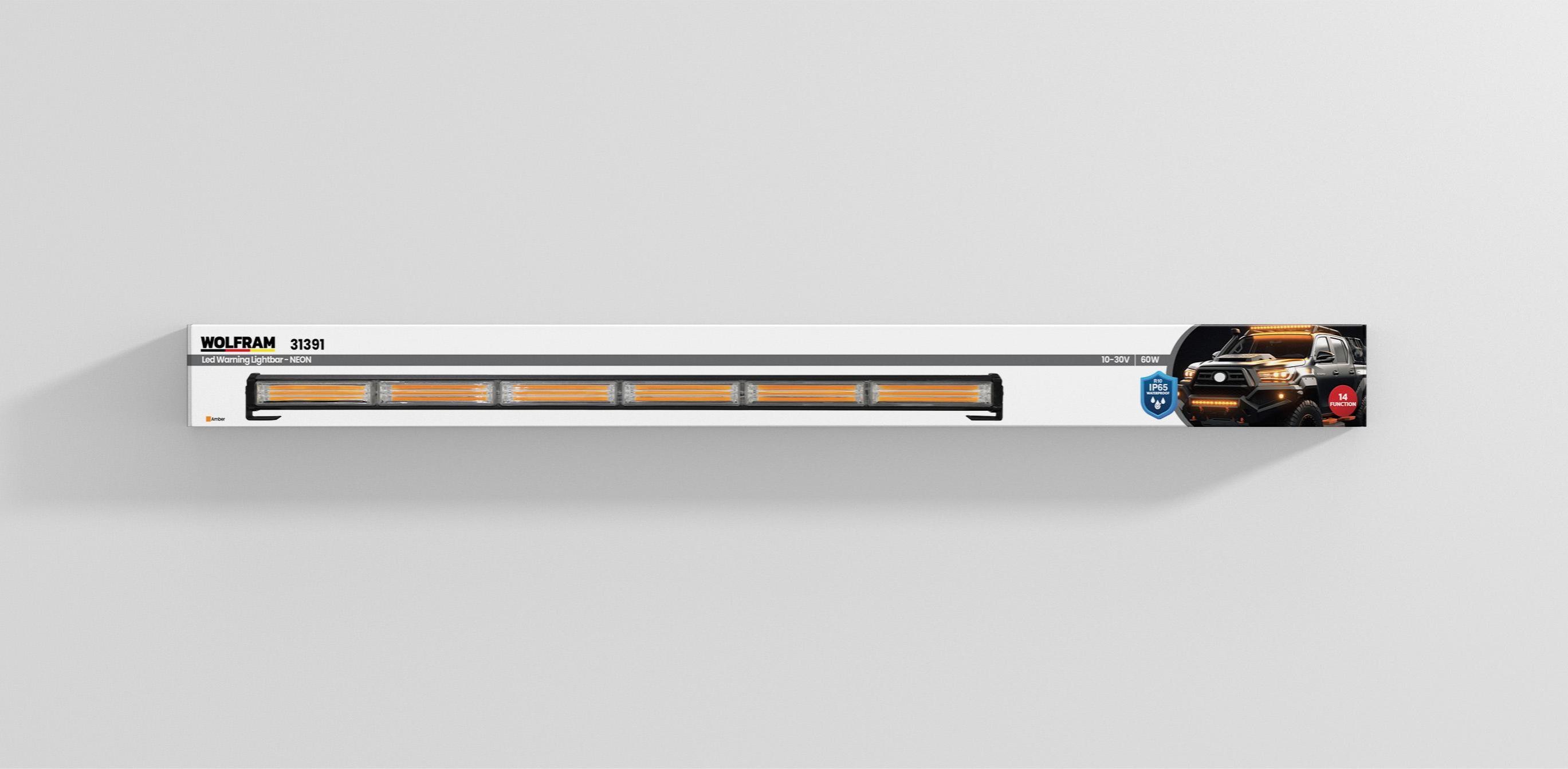 WOLFRAM 12/24V 80W NEON İKAZ 14 FONKSİYON 91 CM