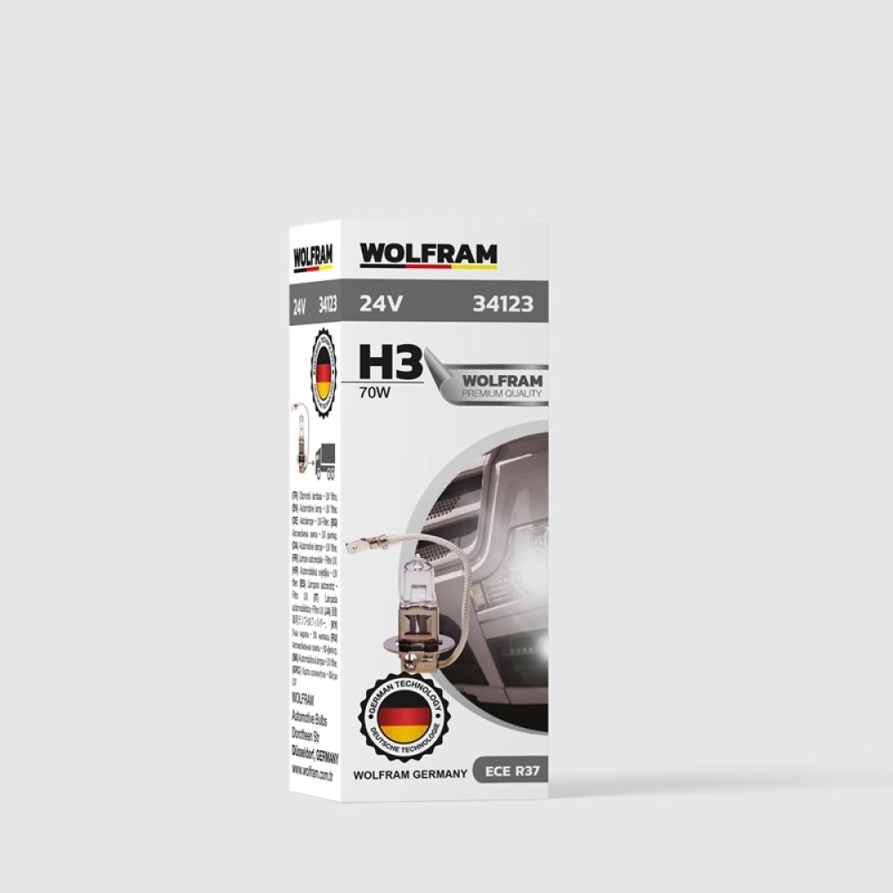 WOLFRAM 24 VOLT H3 70 WAT STANDART IŞIK ( 2 Adet )