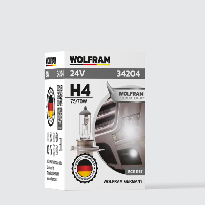 WOLFRAM 24 VOLT H4 75/ 70 WAT 43T STANDART IŞIK ( 2 Adet )