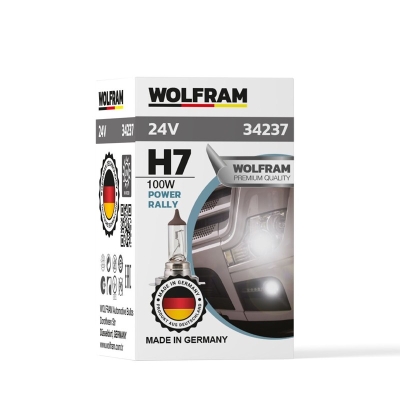 WOLFRAM 24 VOLT H7 100 WAT STANDART IŞIK ( 2 Adet )