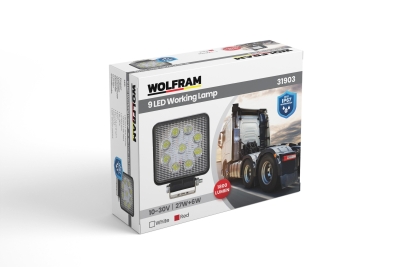 WOLFRAM 9 LEDLİ ÇALIŞMA LAMBASI 12/24V 27W KIRMIZI / BEYAZ