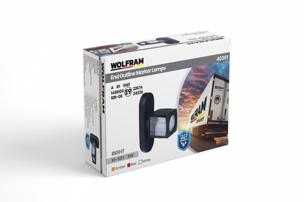 WOLFRAM DORSE BOYNUZ LAMBA KISA DESENLİ SAĞ E BELGELİ 10/30 VOLT ( 2 Adet )