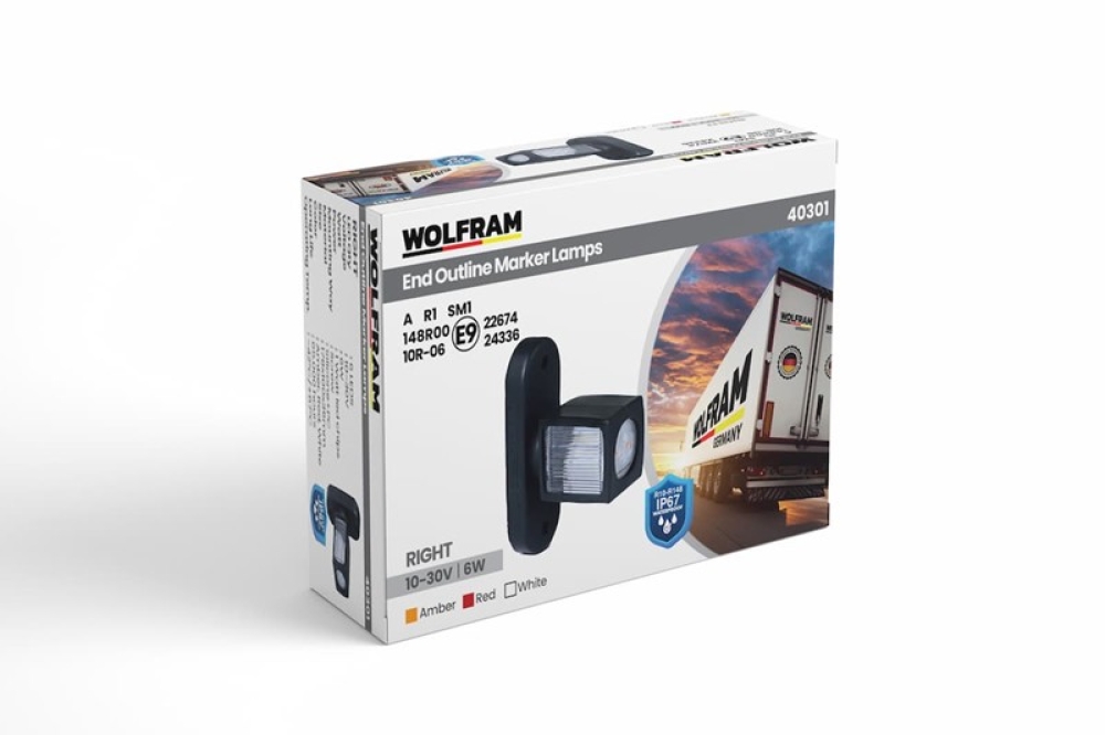 WOLFRAM DORSE BOYNUZ LAMBA KISA DESENLİ SAĞ E BELGELİ 10/30 VOLT ( 2 Adet )