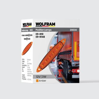 WOLFRAM YAN POZİSYON LAMBA 6 LED SARI (E) BELGELİ 12V 3W ( 10 Adet )