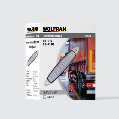WOLFRAM YAN POZİSYON LAMBA 6 LED BEYAZ (E) BELGELİ 24V 3W ( 10 Adet )
