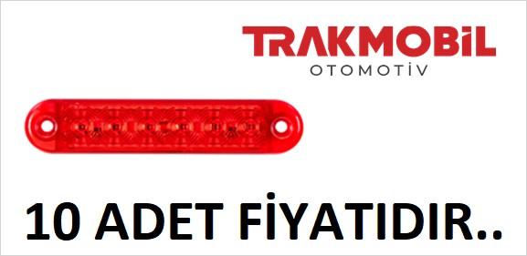 Y.M. 6 LEDLİ PARMAK LAMBA (10 ADET) Kırmızı