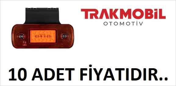 YAN İŞARET LAMBA 12 LEDLİ BRAKETLİ (10 ADET) Sarı