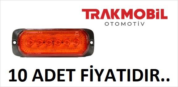 YAN İŞARET LAMBA 24 LEDLİ 2 FONKSİYONLU (10 ADET) Sarı