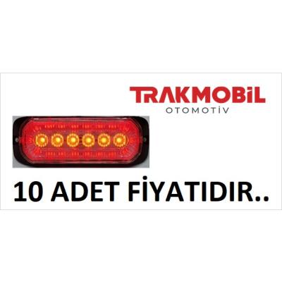YAN İŞARET LAMBA 24 LEDLİ 2 FONK. (PARK+SİNYAL) (10 ADET) Sarı - Kırmızı