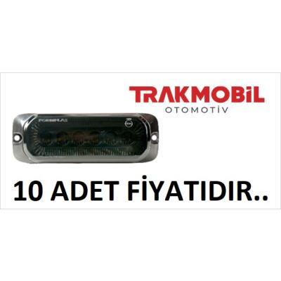 YAN İŞARET LAMBA 24 LEDLİ 2 FONK. FÜME CAM (10 ADET) Sarı