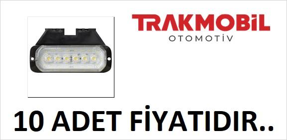 YAN İŞARET LAMBA 24 LEDLİ 2 FONK. BRAKETLİ (10 ADET) Beyaz