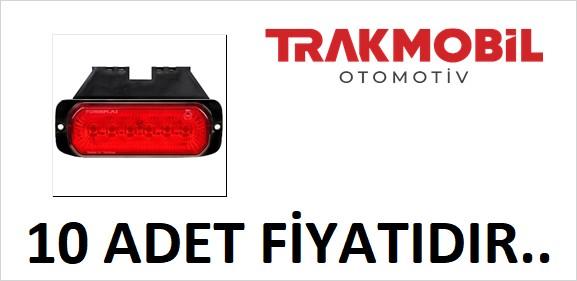 YAN İŞARET LAMBA 24 LEDLİ 2 FONK. BRAKETLİ (10 ADET) Kırmızı