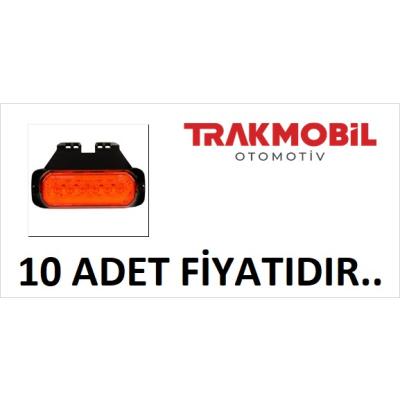 YAN İŞARET LAMBA 24 LEDLİ 2 FONK. BRAKETLİ (10 ADET) Sarı