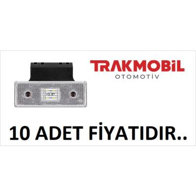 YAN İŞARET LAMBA 4 LEDLİ BRAKETLİ (SIDE MARKER) (10 ADET) Beyaz