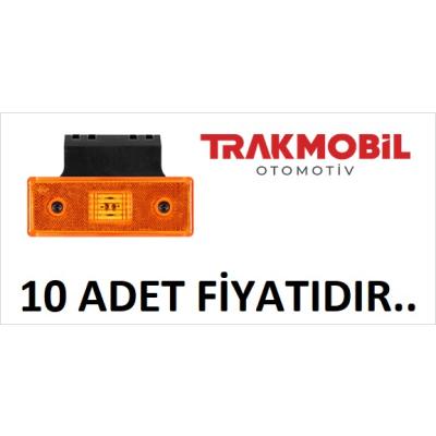 YAN İŞARET LAMBA 4 LEDLİ BRAKETLİ (SIDE MARKER) (10 ADET) Sarı