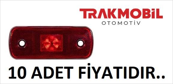 YAN İŞARET LAMBA 6 LEDLİ (10 ADET) Kırmızı