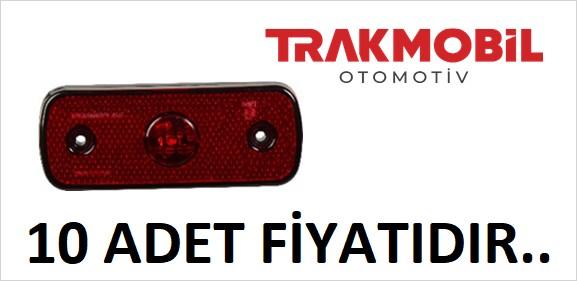 YAN İŞARET LAMBA TEK LEDLİ  (10 ADET) Kırmızı