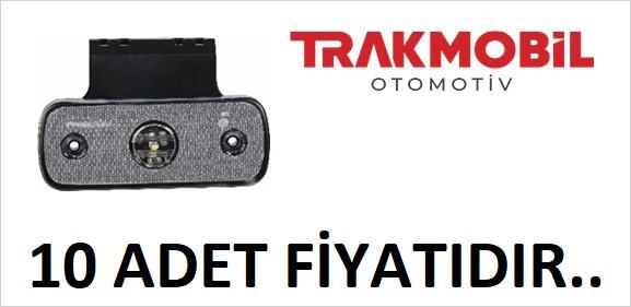YAN İŞARET LAMBA TEK LEDLİ BRAKETLİ (10 ADET) Beyaz