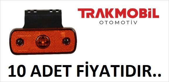 YAN İŞARET LAMBA TEK LEDLİ BRAKETLİ (10 ADET) Sarı