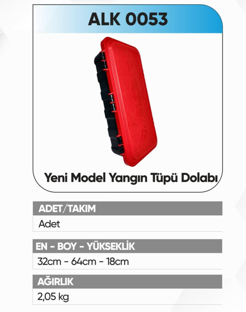 YENİ MODEL ALKOTEK DORSE YANGIN TÜPÜ DOLABI