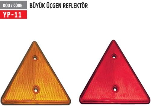 YP BÜYÜK ÜÇGEN REFLEKTÖR KIRMIZI