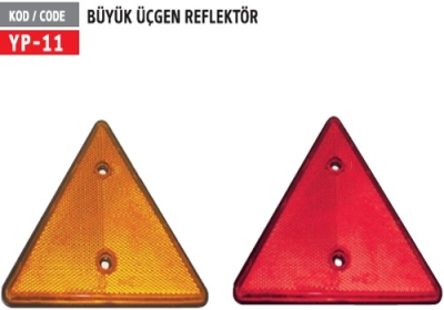 YP BÜYÜK ÜÇGEN REFLEKTÖR KIRMIZI