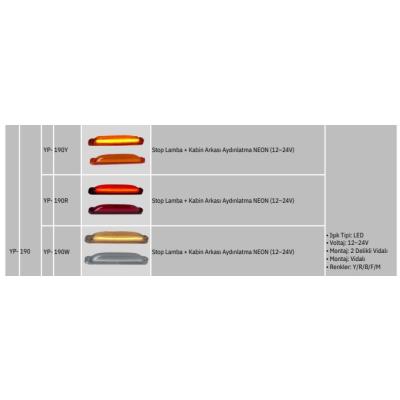 YP KABİN ARKASI NEON AYDINLATMALI BEYAZ 24 VOLT