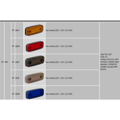 YP YAN İŞARET LAMBA SARI 12-24 VOLT