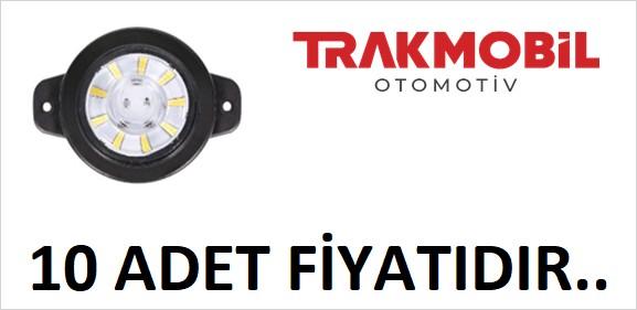 YUVARLAK İŞARET LAMBA LENSLİ CAM (10 ADET) Beyaz