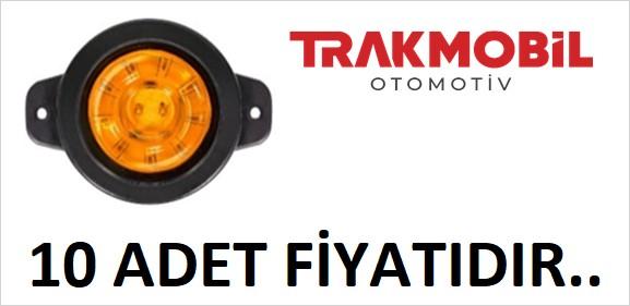 YUVARLAK İŞARET LAMBA LENSLİ CAM (10 ADET) Sarı