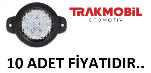 YUVARLAK İŞARET LAMBA PETEKLİ CAM (10 ADET) Beyaz