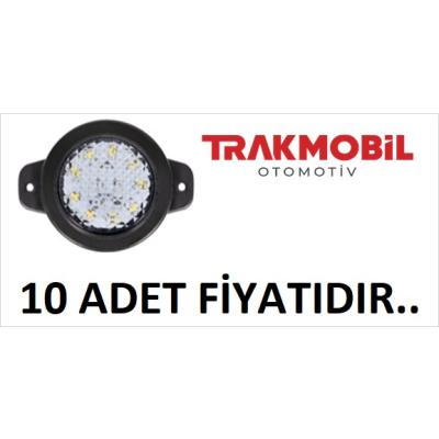 YUVARLAK İŞARET LAMBA PETEKLİ CAM (10 ADET) Beyaz