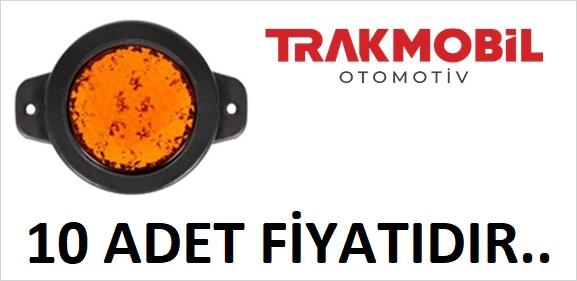 YUVARLAK İŞARET LAMBA PETEKLİ CAM (10 ADET) Sarı