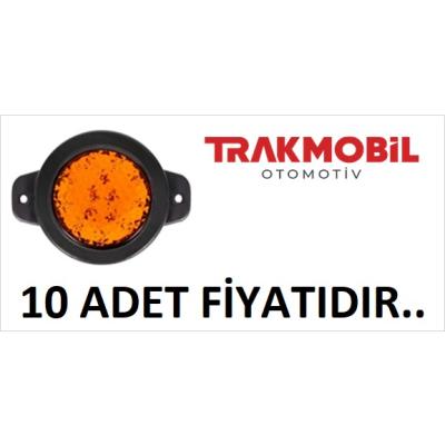 YUVARLAK İŞARET LAMBA PETEKLİ CAM (10 ADET) Sarı